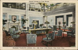 Grand Lounge in Club House, National Vaudeville Artist Inc. New York City, NY Postcard Postcard Postcard