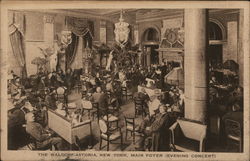 The Waldorf Astoria, Main Foyer, Evening Concert New York City, NY Postcard Postcard Postcard