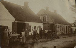 Snapshot Outside Wagon/Cart Repair Shop Tandslet, Germany Postcard Postcard Postcard