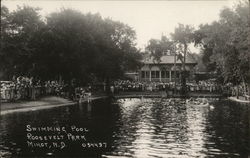 Swimming Pool, Roosevelt Park Minot, ND Postcard Postcard Postcard