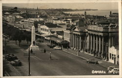 Memorial Marker in Street Postcard