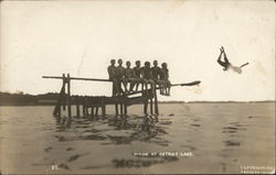 Diving at Detroit Lake Michigan Postcard Postcard Postcard