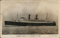 Canadaian Pacific Ship S.S. Duchess of York Postcard