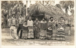 Seminole Indian Village at Royal Palm Hammock, Tamiami Trail Florida Postcard Postcard Postcard