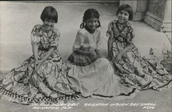 Seminole Indian Girls, Brighton Indian Day School Florida Postcard Postcard Postcard