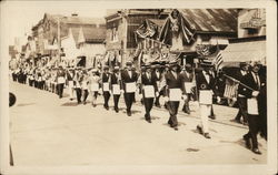 Parade of Masons wearing aprons Freemasonry Postcard Postcard Postcard