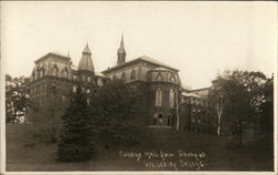 College Hall from Campus, Wellesley College Postcard