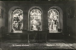 St. Cecelia Windows, Mission Inn Riverside, CA Postcard Postcard Postcard