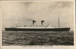 Cunard White Star R. M. S. "Mauretania" Cruise Ships Postcard Postcard Postcard