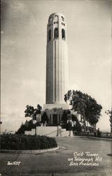 Lillian Coit Memorial Tower on Telegraph Hill Postcard