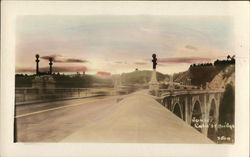 Sunset - Arch Bridge California Postcard Postcard Postcard