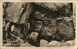 Devil's Pulpit, Purgatory Chasm Sutton, MA Postcard Postcard Postcard