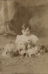 Baby Posing with Toys Postcard