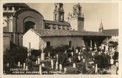 Cemetery, Mission Dolores Postcard