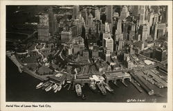 Aerial View of Lower New York City Postcard