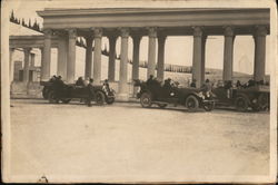 People Touring in Cars at Memorial Amphitheatre Postcard