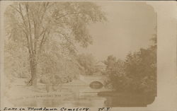 Lake in Woodlawn Cemetery Bronx, NY Postcard Postcard Postcard