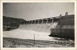 Spillway, Length 1650 Feet, Grand Coulee Dam Washington Postcard Postcard Postcard