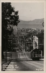 Cable Cars on Fillmore Street Hill San Francisco, CA Postcard Postcard Postcard