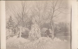 Mills Garden in Snow - Iowa? Postcard