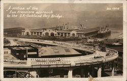 Section of San Francisco Approach, S.F.-Oakland Bay Bridge Postcard