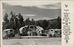 Charles W. Barrett Memorial Fountain Markleeville, CA Postcard Postcard Postcard