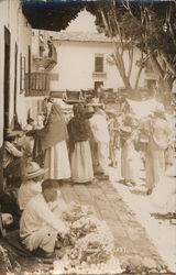 Taxco Residents on Street Postcard