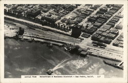 Aerial View, Waterfront and Business District Postcard