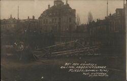 Plane Wreckage, German Communist Revolution 1919 Spartacist Uprising Aircraft Postcard Postcard Postcard