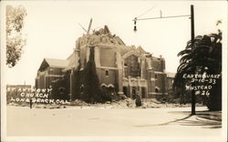 St. Anthony Church Damaged by Earthquake, 3/10/33 Postcard