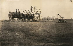 Hale Baling Equipment in Field Postcard