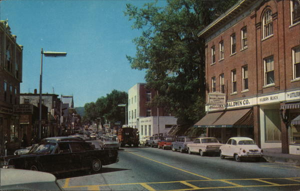 General Street Scene Littleton, Nh Postcard