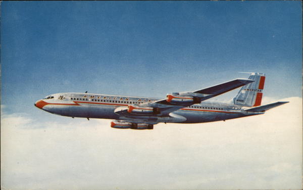 American Airlines Jet 707 Aircraft Postcard