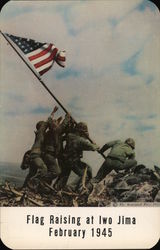 Flag Raising at Iwo Jima February 1945 World War II Postcard Postcard Postcard