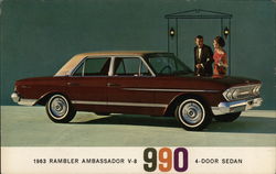 1963 Rambler Ambassador V-8 990 4-Door Sedan Postcard