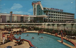 Airliner Motel Postcard