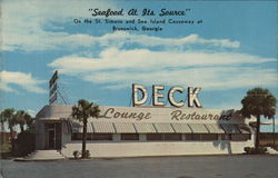 Deck Lounge Restaurant Brunswick, GA Postcard Postcard Postcard