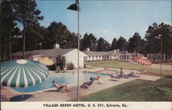 Village Green Motel, U.S. 301, Sylvania, Ga. Georgia Postcard Postcard Postcard