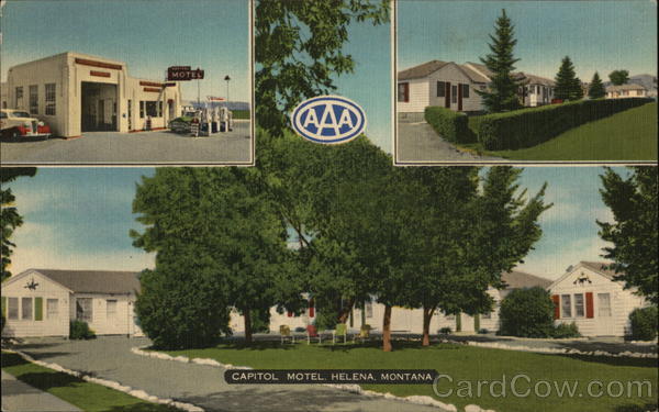 Capitol Motel Helena, MT Postcard