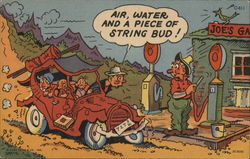 Air, Water and a Piece of String Bud! Comic, Funny Postcard Postcard Postcard