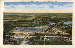 Airview of Chevrolet Motor Co. Janesville, WI Postcard Postcard Postcard