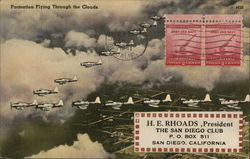 Formation flying through the clouds Postcard