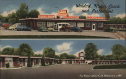 Waldorf Motor Court and Restaurant Postcard