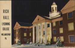 Rich Hall, Lycoming College Williamsport, PA Postcard Postcard Postcard