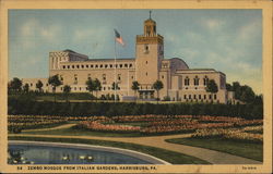 Zembo Mosque from Italian Gardens Postcard