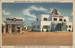 Brown Derby Cottages & Grill Evansville, IN Postcard Postcard Postcard