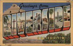 Greetings from Riverside, California Postcard Postcard Postcard