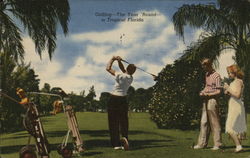 Golfing - The Year 'Round Florida Postcard Postcard Postcard