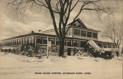 Pease House (Winter) Saybrook Point, CT Postcard Postcard Postcard