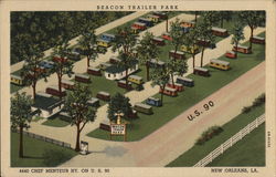 Beacon Trailer Park New Orleans, LA Postcard Postcard Postcard